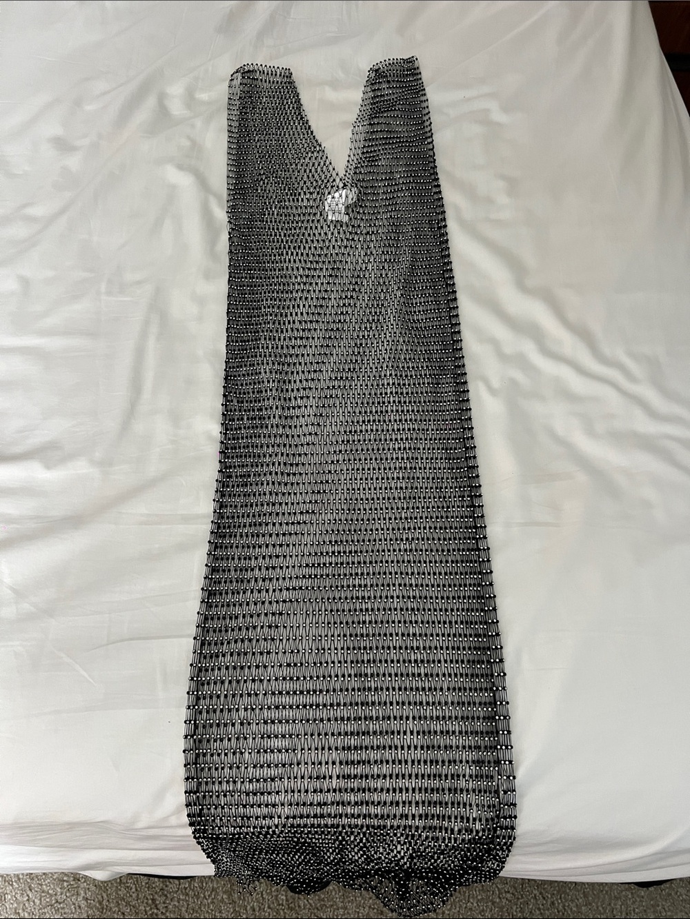 2x Rainbow Silver Sequin Maxi Dress